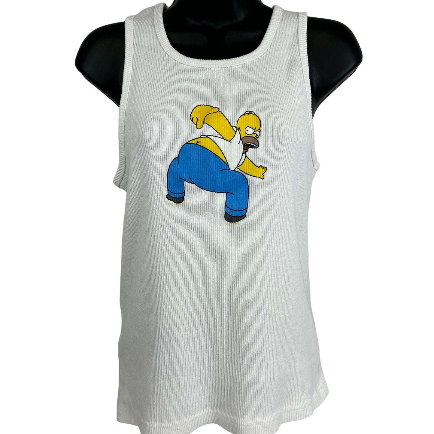 The Simpsons Homer Simpson Vintage 90s Womens Tank Top XL X-Large White TV Show