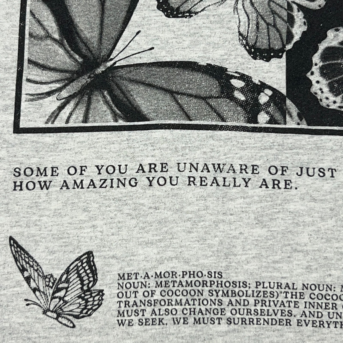 KK Fit Twins Kathryn Kendra Dare to Be Butterfly Sweatshirt XL Gray Crewneck