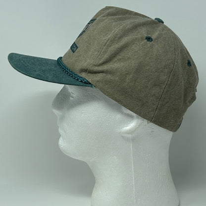 Vintage 90s Greenlee Textron Hat Baseball Cap Steel Fish Tape Snapback Beige