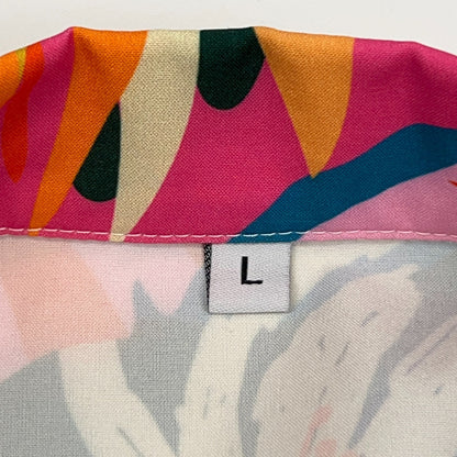 Bacardi Rum Hawaiian Camp Shirt Green Bat Logo Alcoholic Beverage Mens L Large