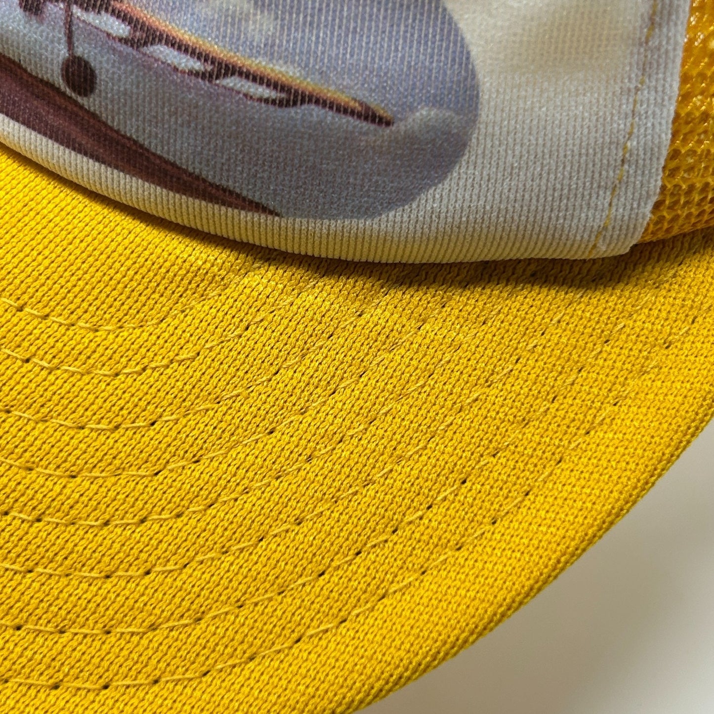 Vintage 80s Kaweah Crop Dusters Trucker Hat Baseball Cap Mesh Snapback Yellow