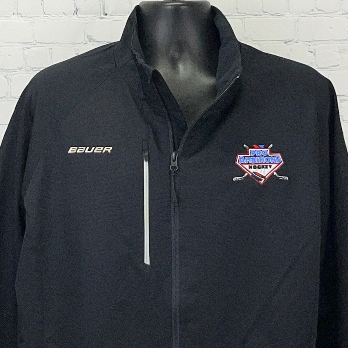 Bauer Supreme Pro Ambitions Hockey Jacket Mens XL X-Large Black Lightweight