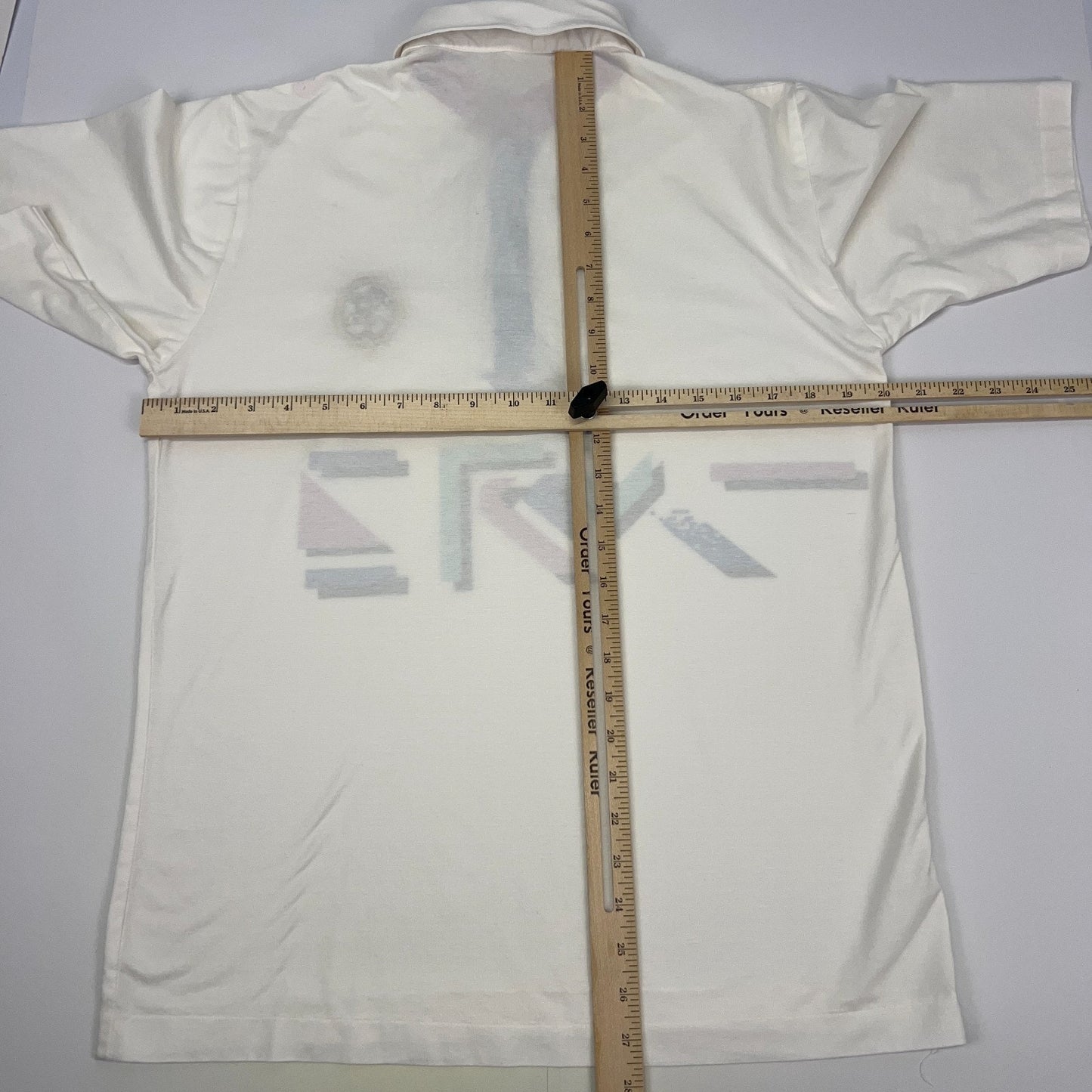 Vintage 80s Singapore Island Country Club Polo Shirt Golfing Golf White M Medium