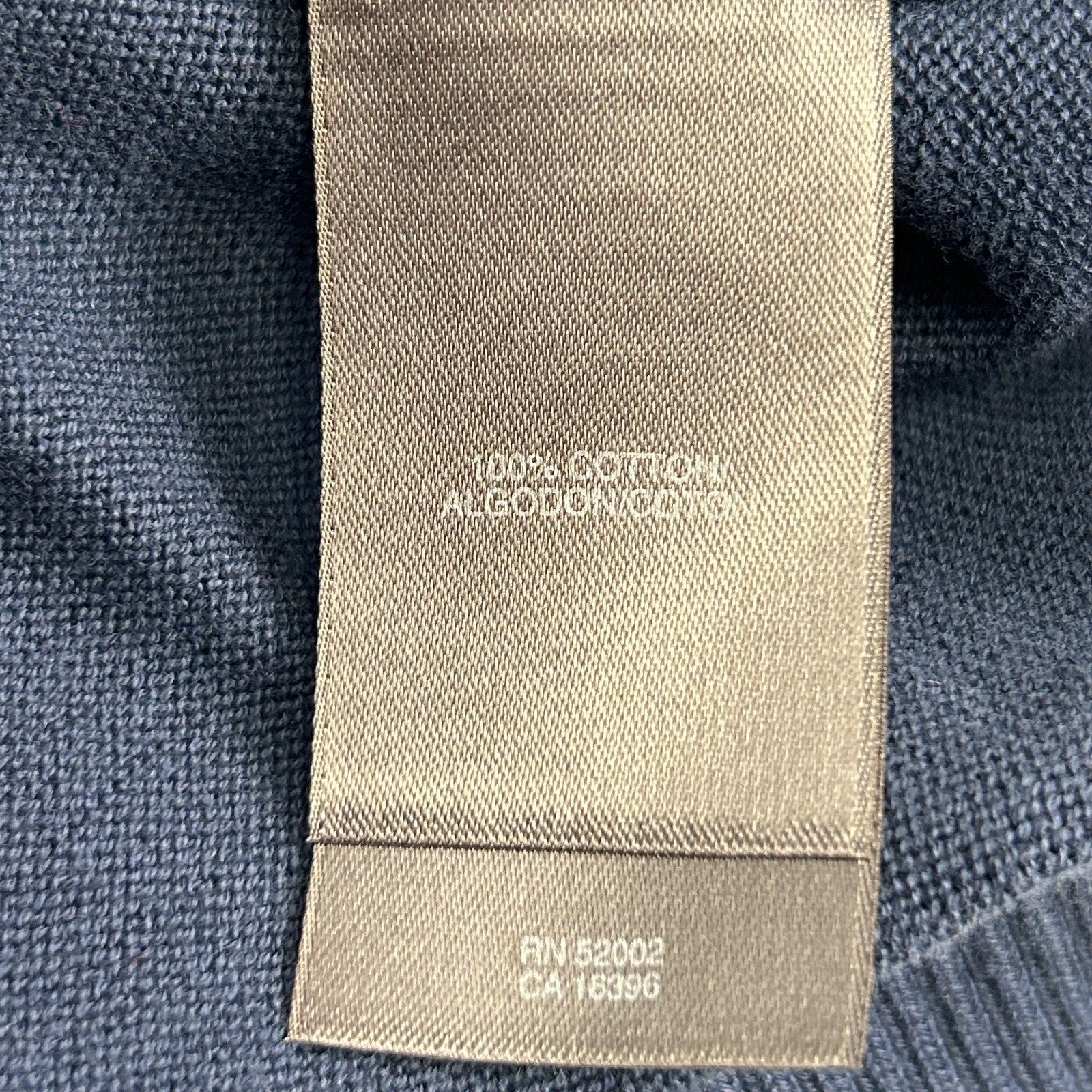 DKNY Full Zip Mock Neck Sweater Long Sleeve Cotton Navy Blue Mens L Large - Neon Vintage