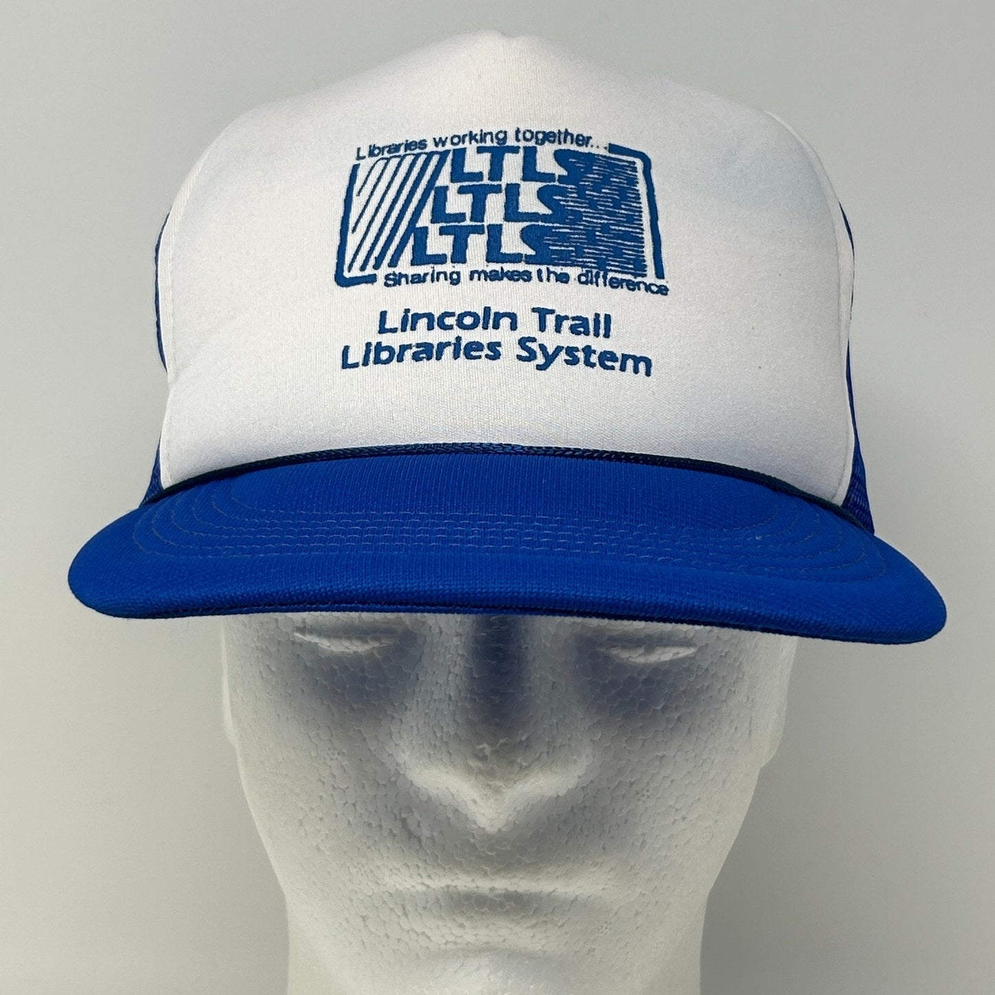 Vintage 80s Illinois Libraries Trucker Hat Baseball Cap Lincoln Library Snapback