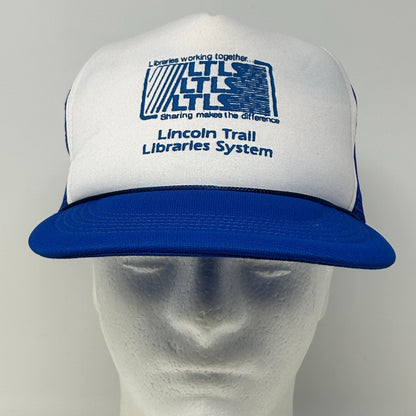 Vintage 80s Illinois Libraries Trucker Hat Baseball Cap Lincoln Library Snapback