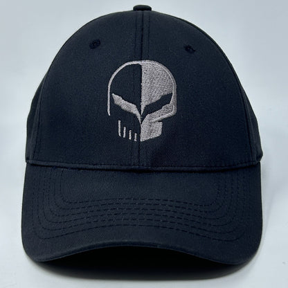 Corvette Racing Jake Hat Baseball Cap Chevrolet Skull Black Flex Fitted L Large