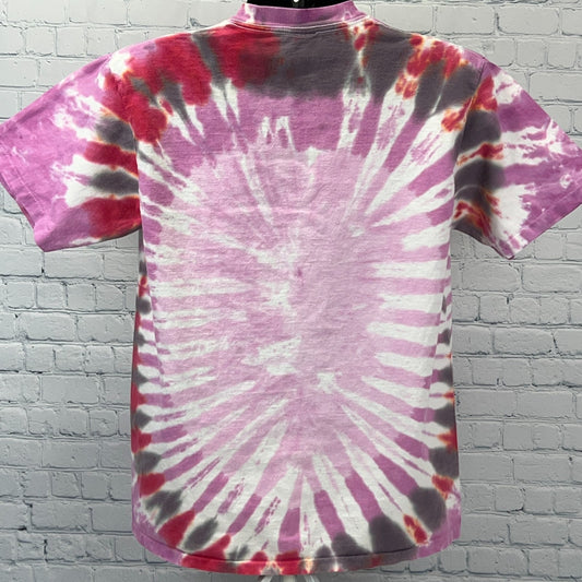 Vintage 90s Tie Dye T Shirt Jesus Christ Shroud of Turin Pink Tee M Medium
