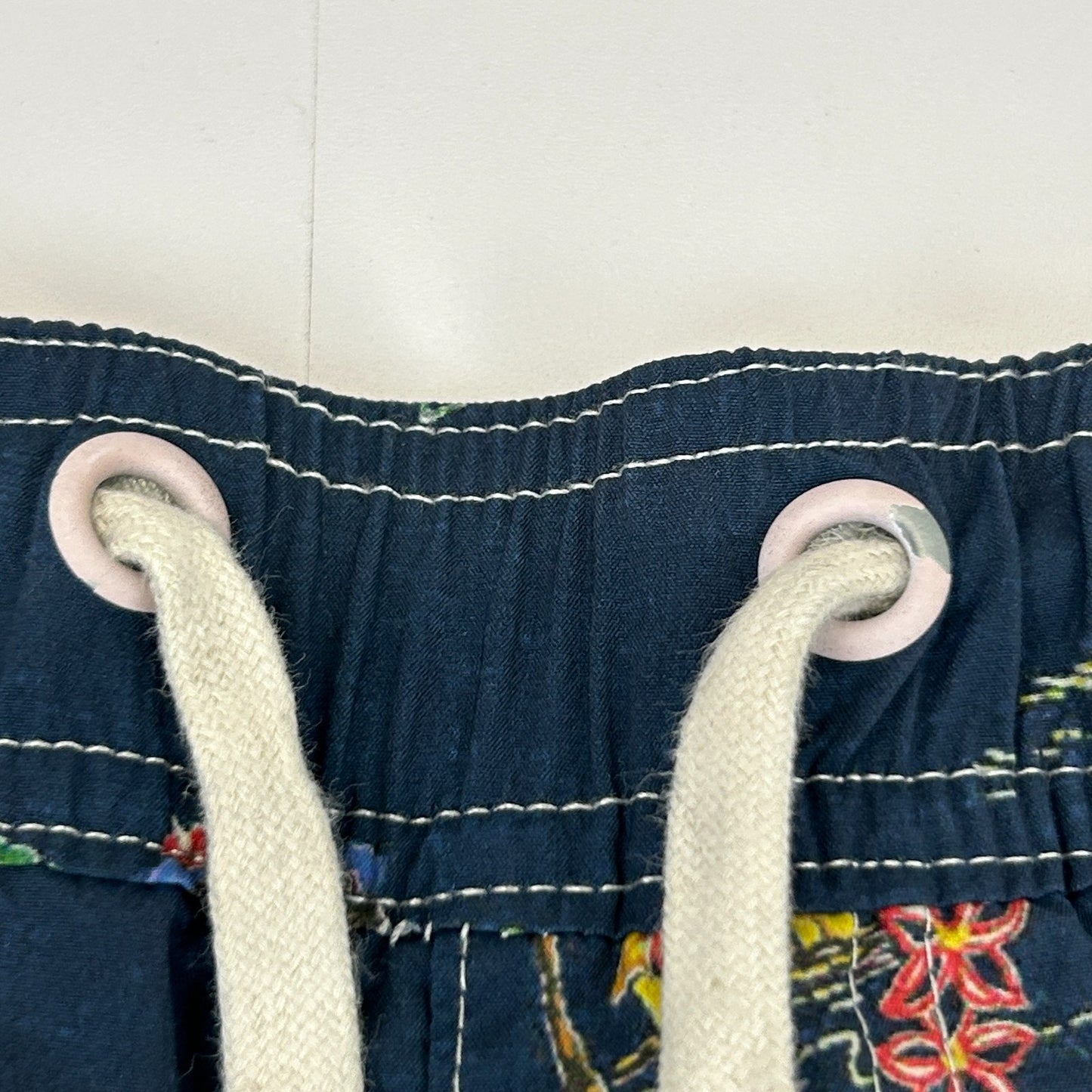 Johnnie O Waikiki Swim Shorts Trunks Hawaiian Hula Surfer Surfing Blue 2XL XXL