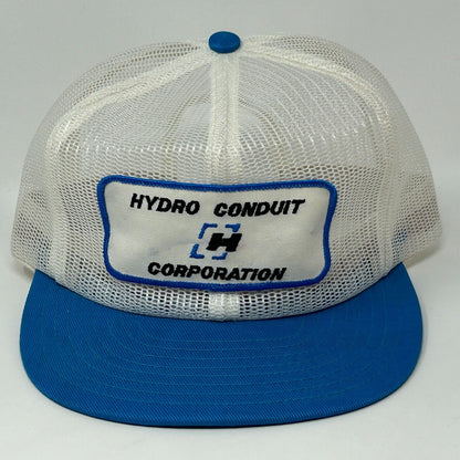 Hydro Conduit Corporation Vintage 90s Trucker Hat White Full Mesh Baseball Cap