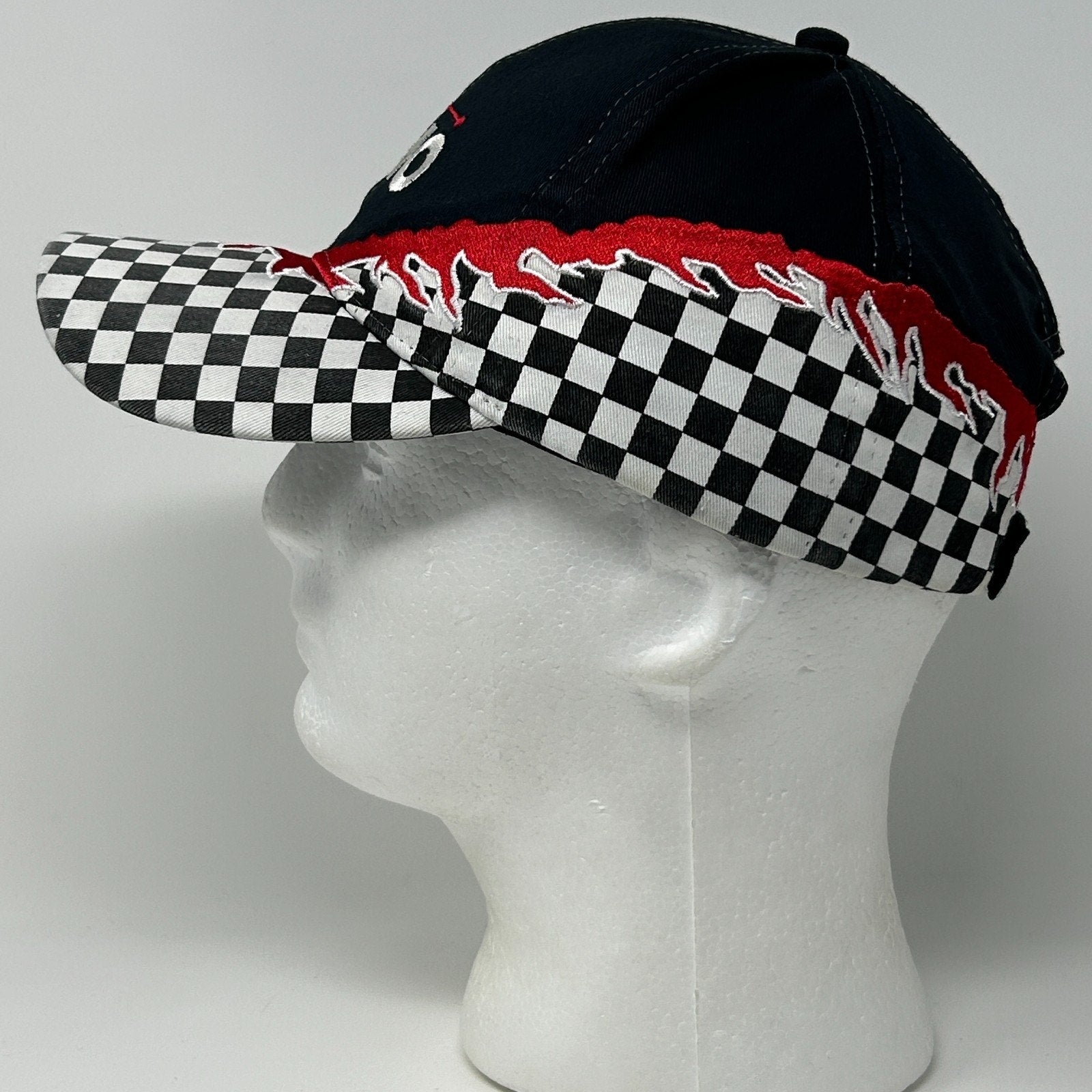 Vintage 90s Komo Machine Inc Hat Baseball Cap Machinist 6 Panel Strapback Black - Neon Vintage