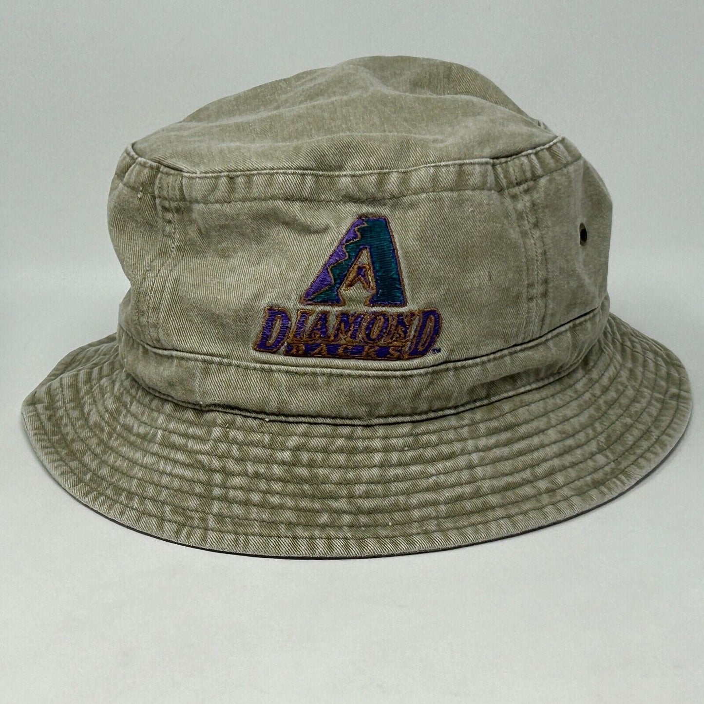 Sombrero de pescador de los Arizona Diamondbacks, sombrero de pescador, sombrero de pescador, sombrero de pescador beige tostado, béisbol de los Dbacks