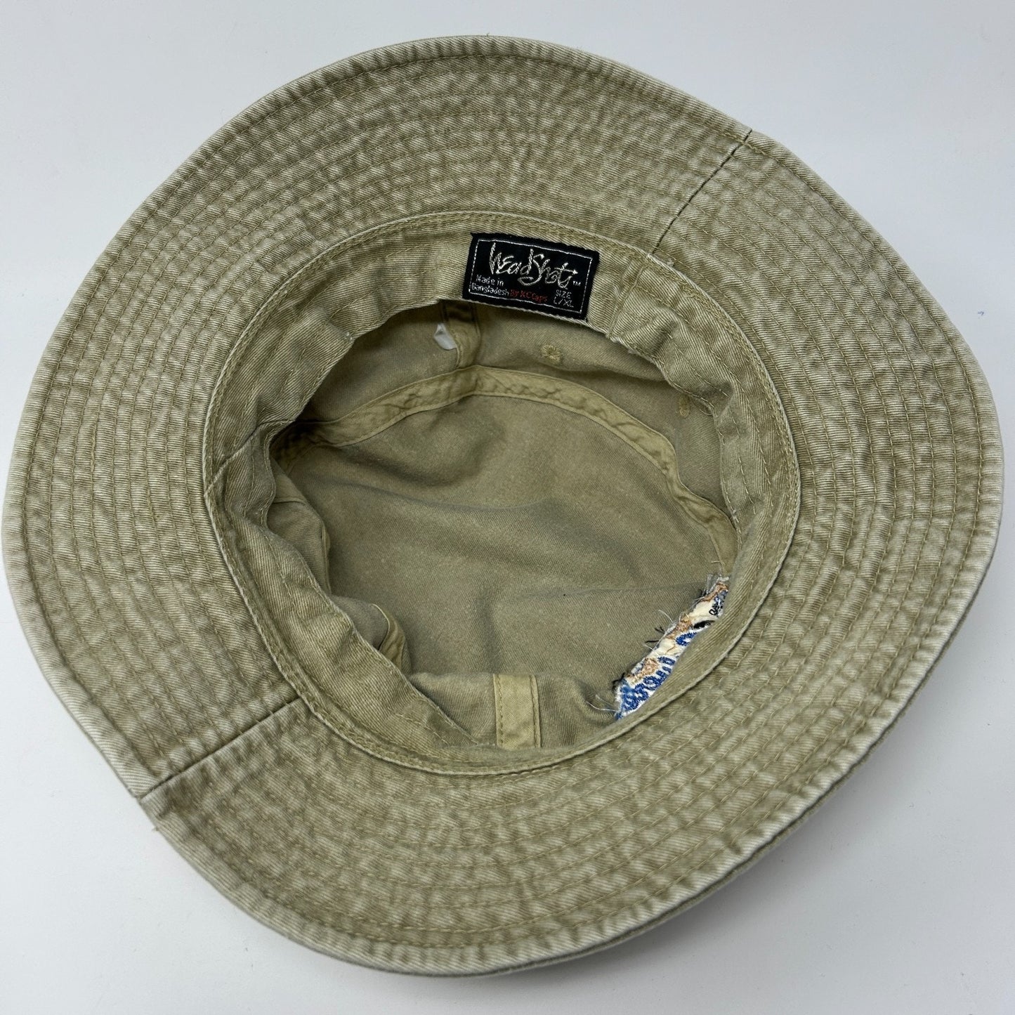 Vintage 90s Culvers Restaurant Bucket Hat Beige Fishermans Hat Pail Hat L-XL