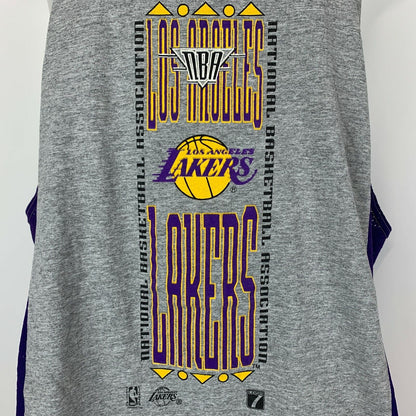 Los Angeles LA Lakers Vintage 90s Stringer Tank Top Camiseta NBA Baloncesto XL