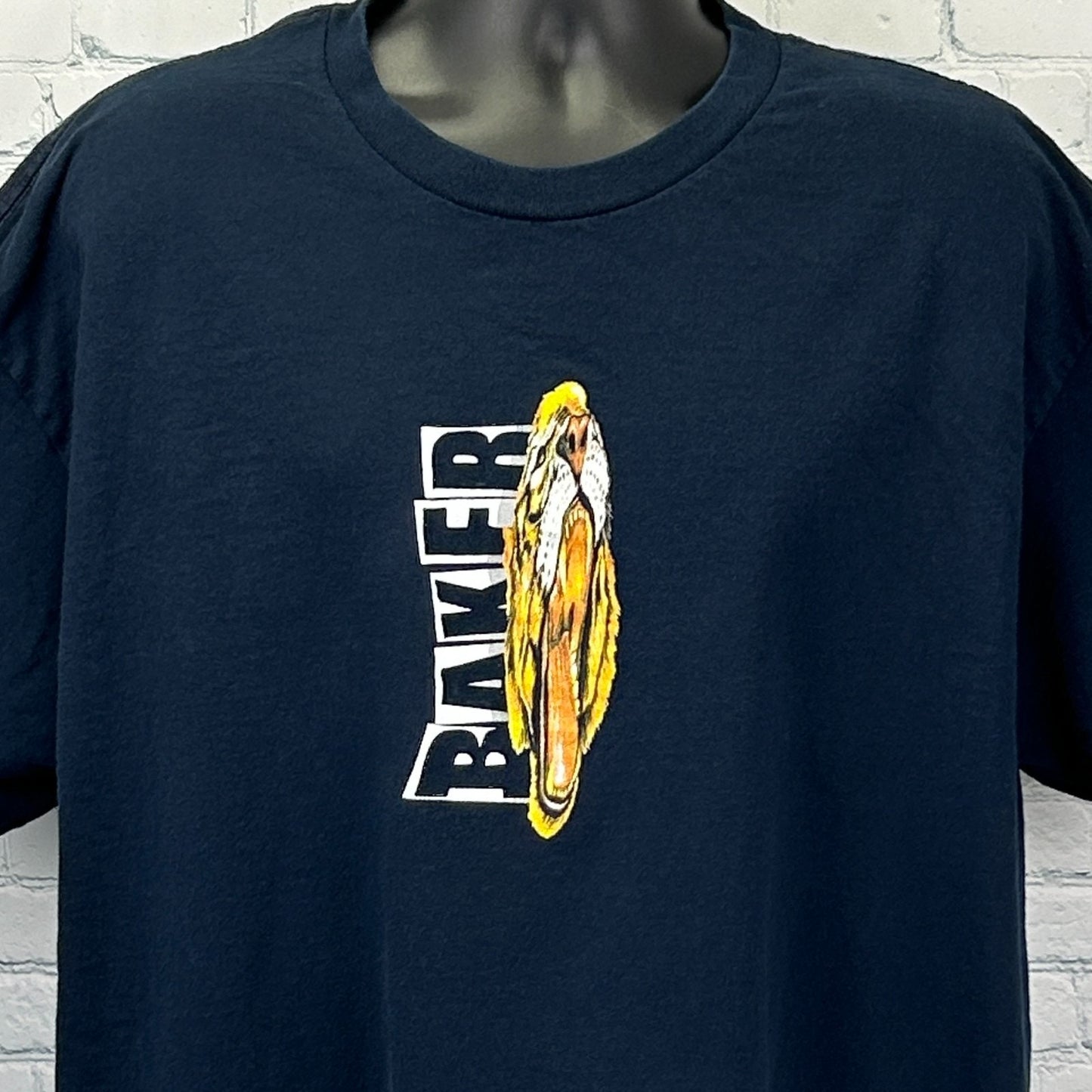 Baker Skateboards Big Cats T Shirt Skating Skater Skateboarding Blue Tee XXL 2XL