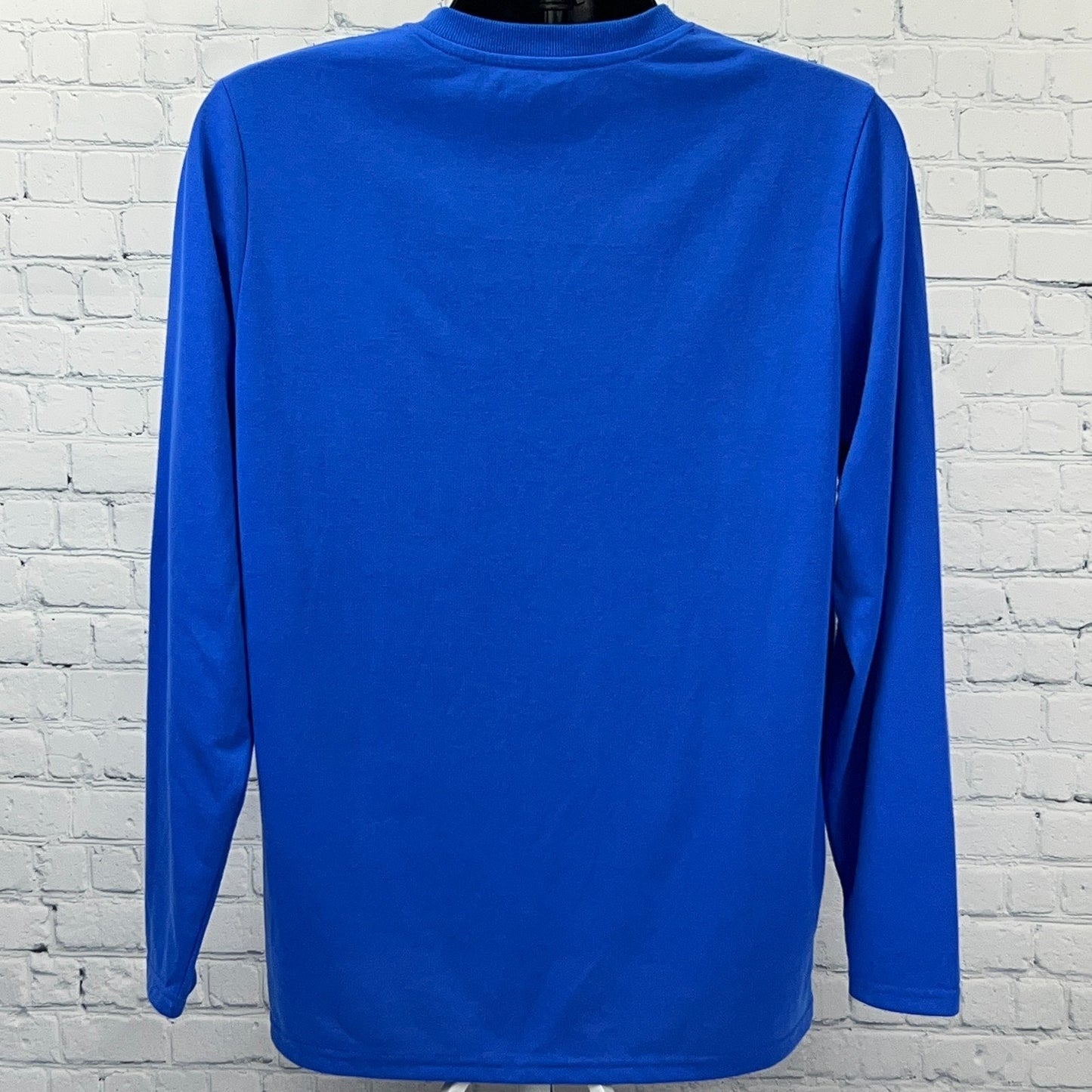 United Polaris Henley T Shirt Blue Aviation Airplane Long Sleeve Lounge M Medium