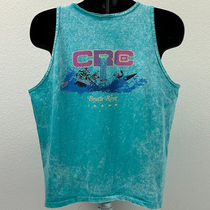 Vintage Cascade Raft Company Payette River Tank Top Shirt Mens Large Blue Idaho