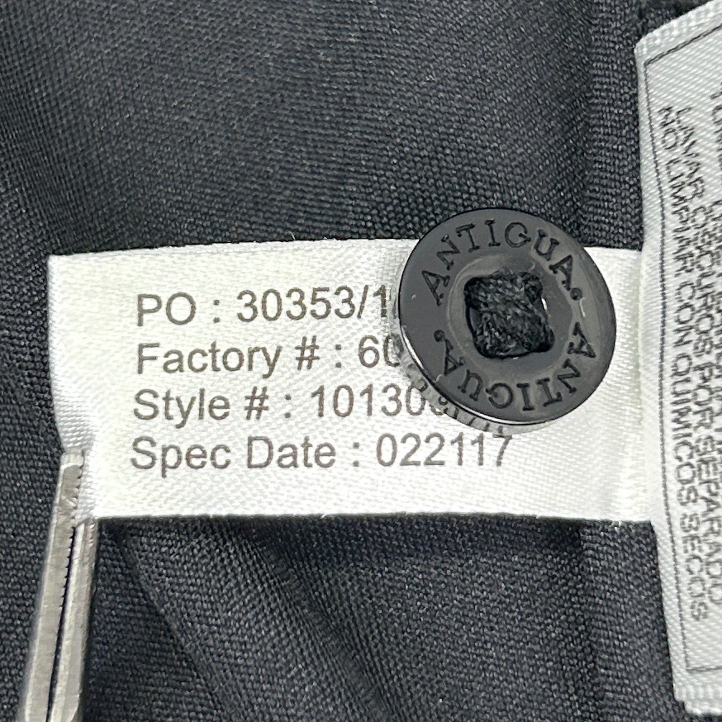 Las Vegas Aces Polo Shirt Antigua WNBA Basketball Golfer Black Mens XL X-Large