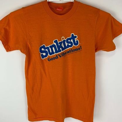 Camiseta vintage Sunkist Armadillo Airways Frisbee, talla pequeña, años 80, para hombre, color naranja