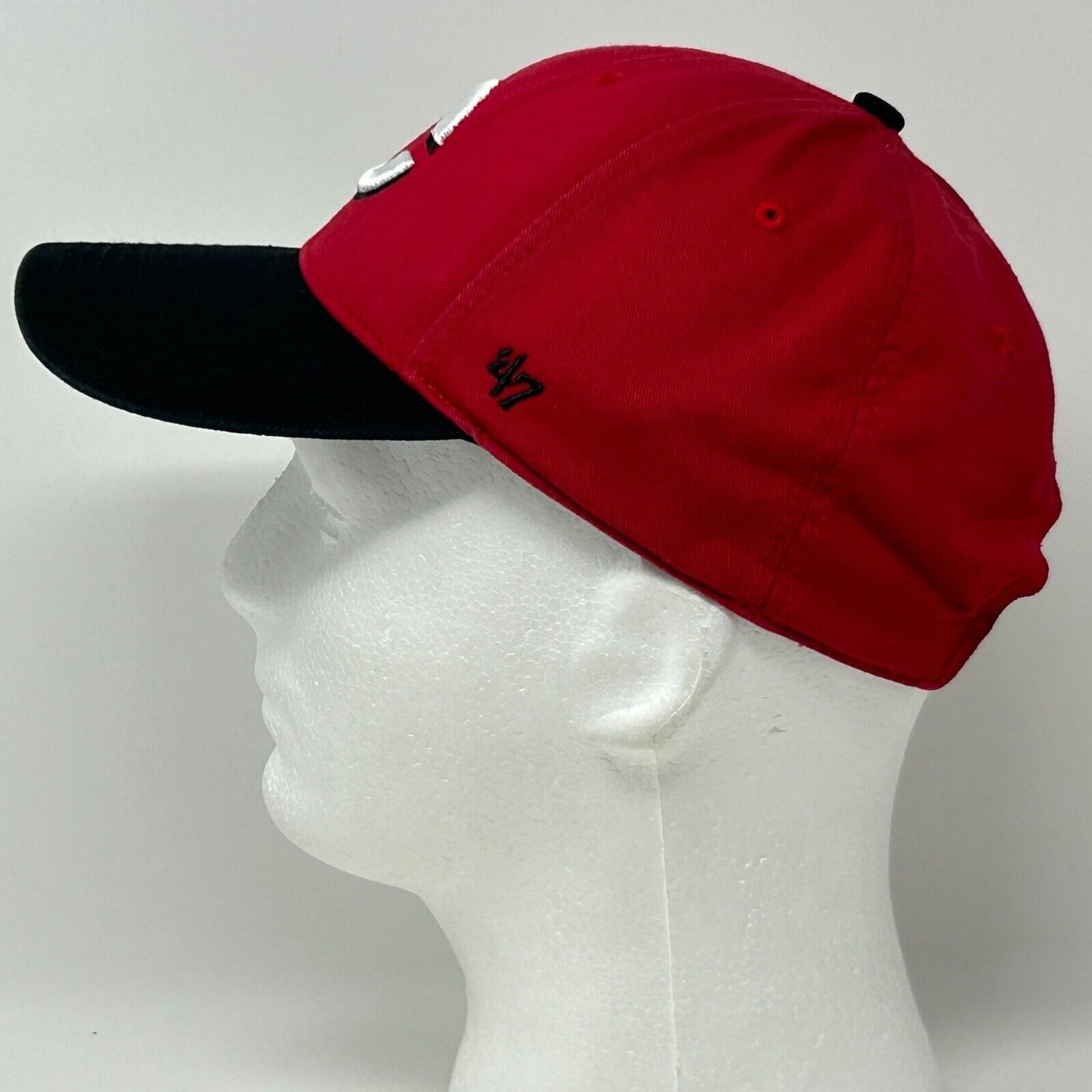 Gorra de béisbol de los Cincinnati Reds, gorra roja de seis paneles con cierre trasero tipo snapback de la marca 47 OSFA