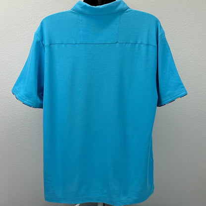 Tommy Bahama Five O'Clock IslandZone Polo Shirt Short Sleeve Blue Mens 2XL XXL