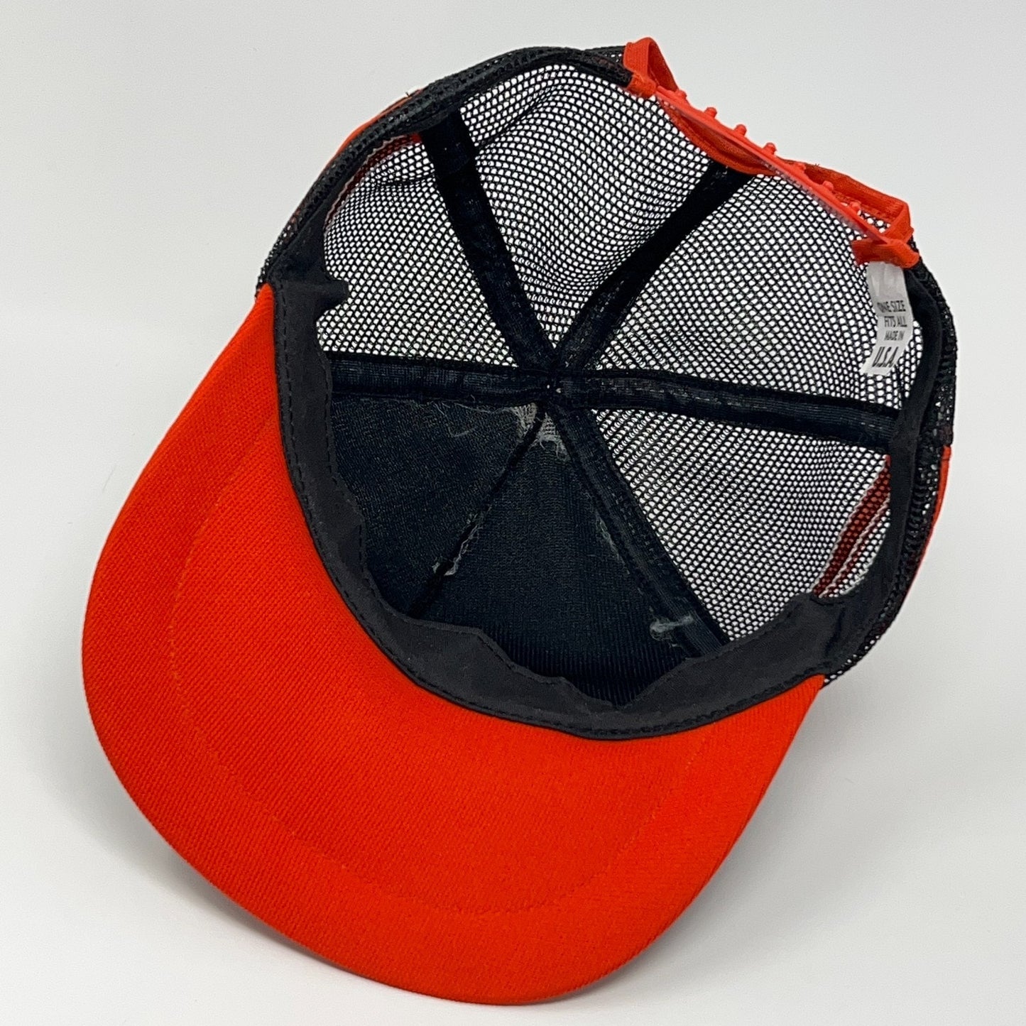 Vintage 80s Faster From LB Foster Trucker Hat Baseball Cap 3 Stripe USA Black