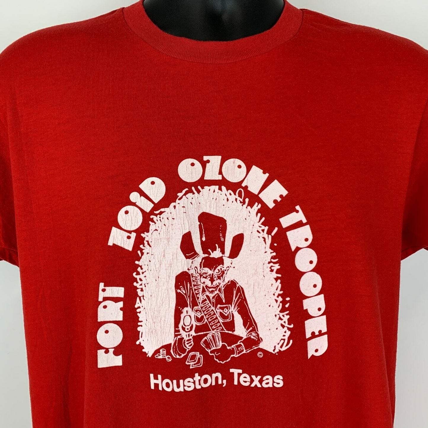 Fort Zoid Ozone Trooper Vintage 80s T Shirt Medium Houston Texas Mexico Resort