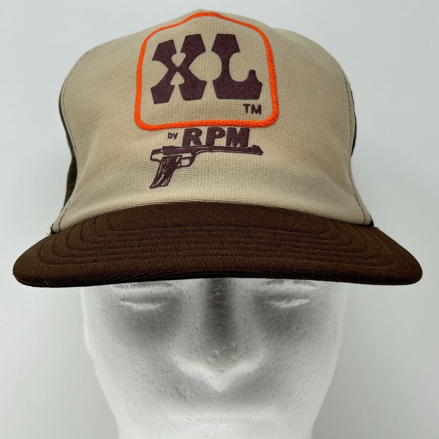 Gorra de béisbol estilo camionero con pistola RPM XL vintage, años 80, Gun Rock Pistol Manufacturing