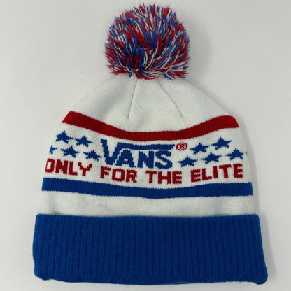 Vans Only For The Elite Cuffed Pom Pom Beanie Toque Winter Hat Skater White