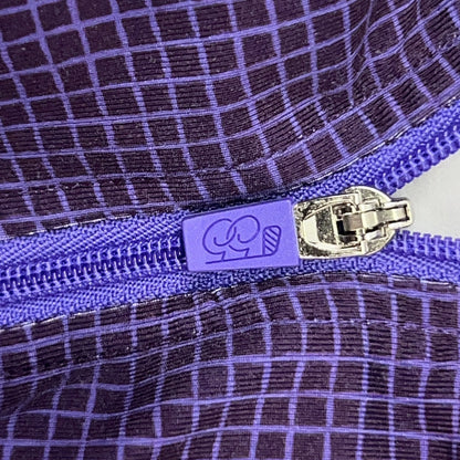 Good Good Quarter 1/4 Q Zip Shirt Golfer Long Sleeve Purple Check 3XL 3XLarge