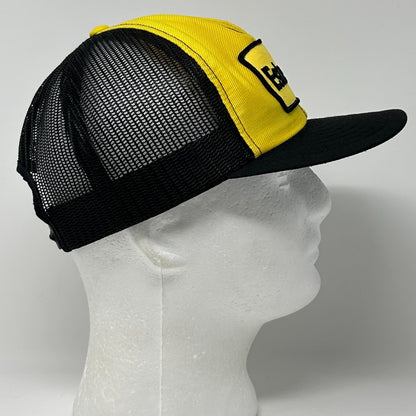 Vintage 80s Estemine Herbicide Trucker Hat Baseball Cap Farmer Snapback Yellow