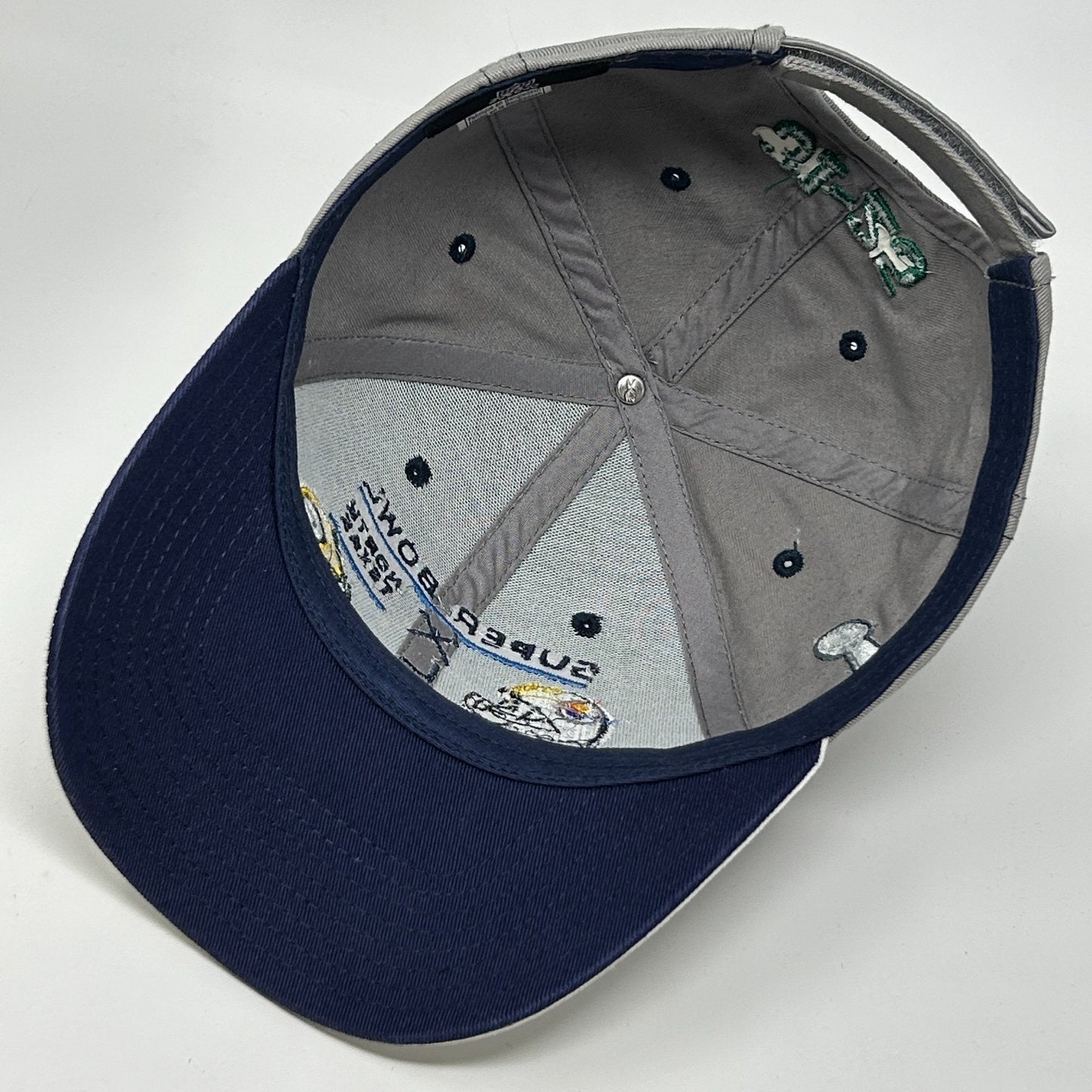 Super Bowl XLV Hat Baseball Cap Green Bay Packers Reebok NFL Strapback Gray - Neon Vintage