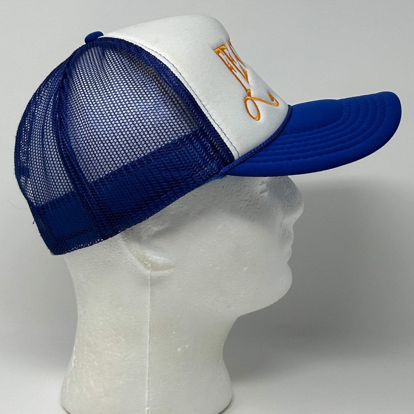 Feature Trucker Hat Baseball Cap Streetwear Sneaker Culture Mesh Snapback Blue - Neon Vintage