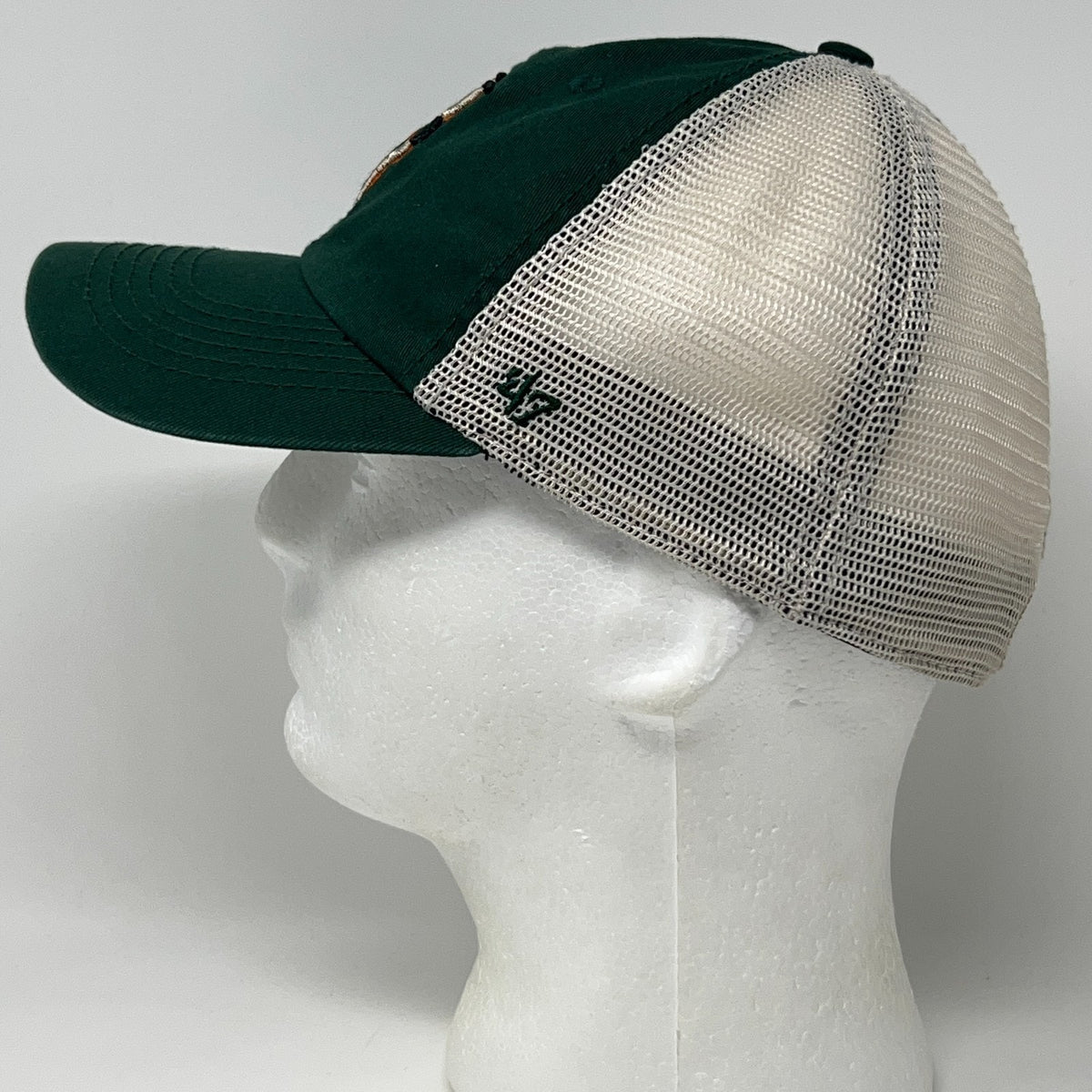 Greensboro Grasshoppers Hat Baseball Cap 47 Brand MiLB Green Mesh Trucker S-M