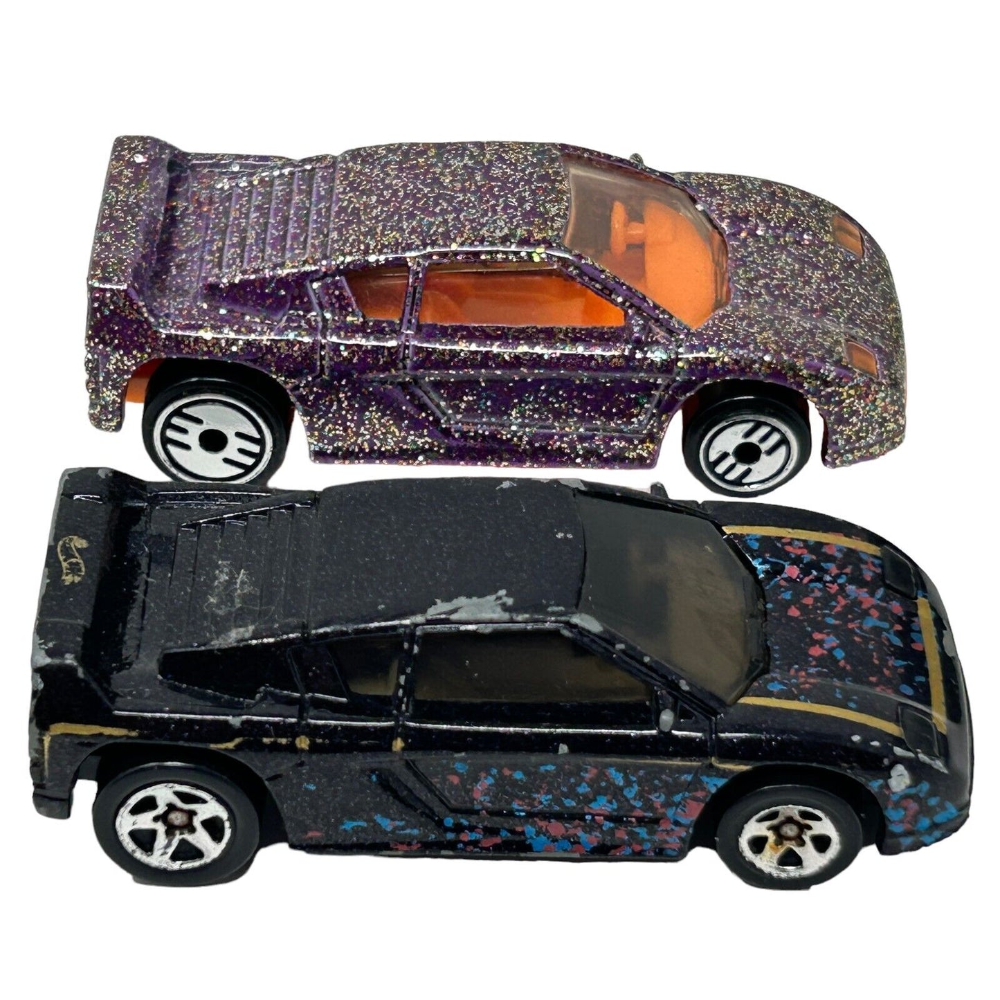 Lot of 2 Zender Fact 4 Hot Wheels Diecast Cars Purple Fact4 Biturbo Vintage 90s