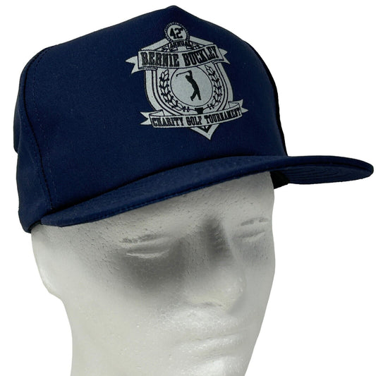 Bernie Buckley Golf Tournament Hat Vintage 90s Golfing Golfer Blue Baseball Cap