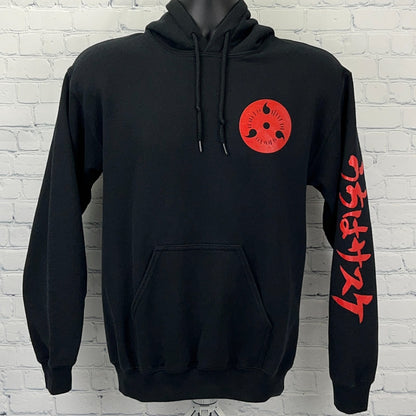 Naruto Shippuden Sasuke Hoodie S Small Black Red Anime Manga Hooded Sweatshirt