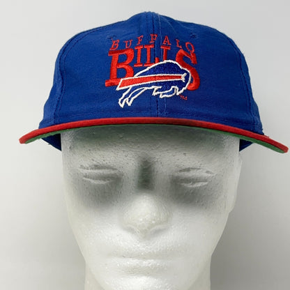 Vintage 90s Buffalo Bills Hat Baseball Cap Team NFL Football AJD Snapback Blue