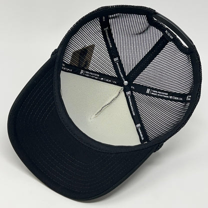 BEX Sunglasses Trucker Hat Baseball Cap Rope Corded 5 Panel Mesh Snapback Black