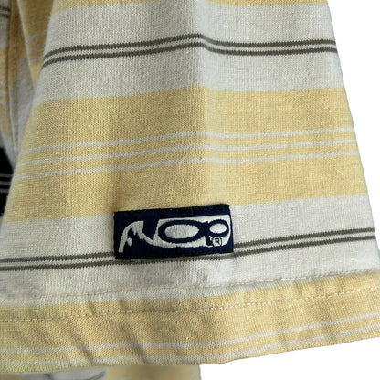 Ocean Pacific OP Striped Vintage 90s T Shirt Large Surfing Surfer Tee Mens Beige