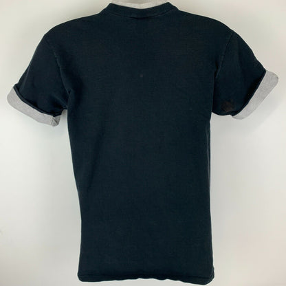 Vintage 90s Pittsburgh Pirates T Shirt MLB Baseball Flip Cuffs Black M Medium