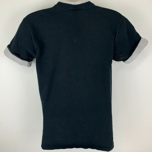 Vintage 90s Pittsburgh Pirates T Shirt MLB Baseball Flip Cuffs Black M Medium