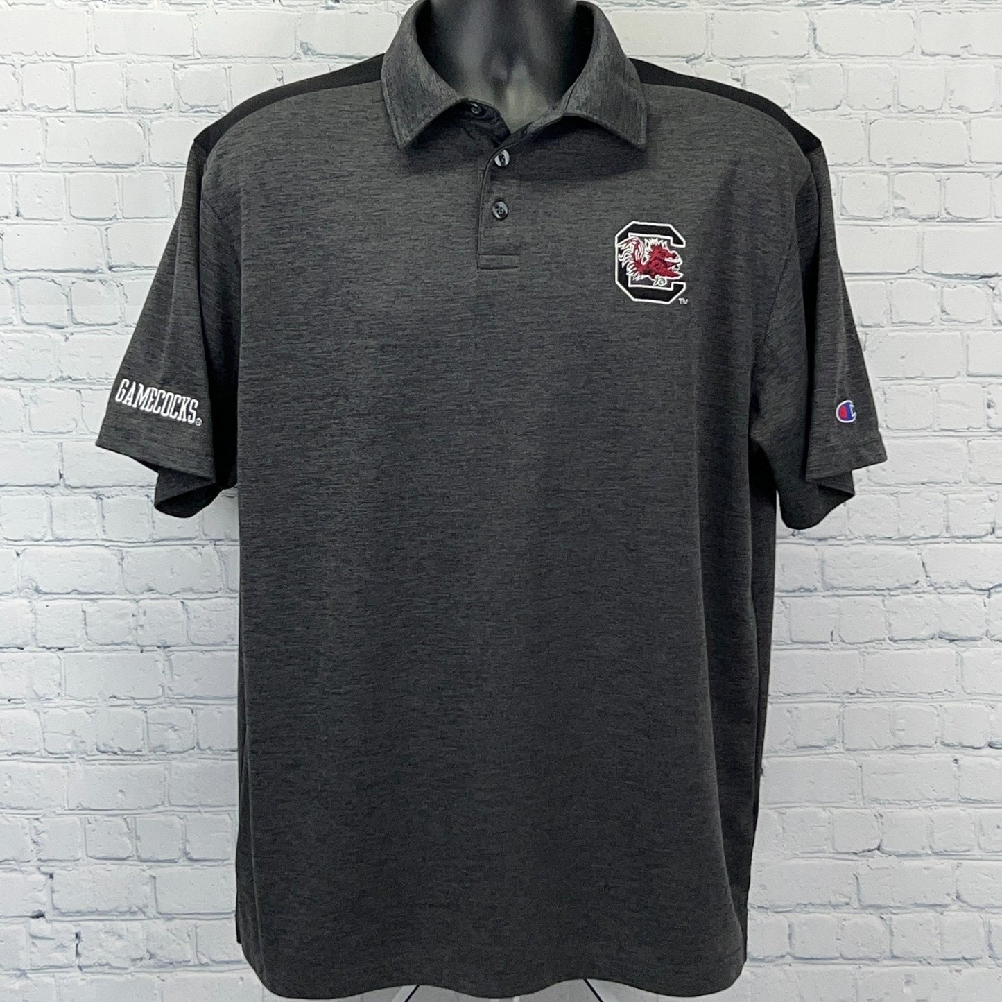 South Carolina Gamecocks Polo Shirt USC University NCAA Champion Gray L Large
