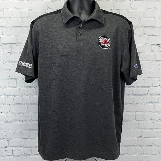 South Carolina Gamecocks Polo Shirt USC University NCAA Champion Gray L Large