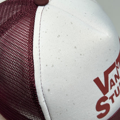 Vintage 80s Van n Truk Stuff Trucker Hat Baseball Cap Truck Mesh Snapback Red - Neon Vintage