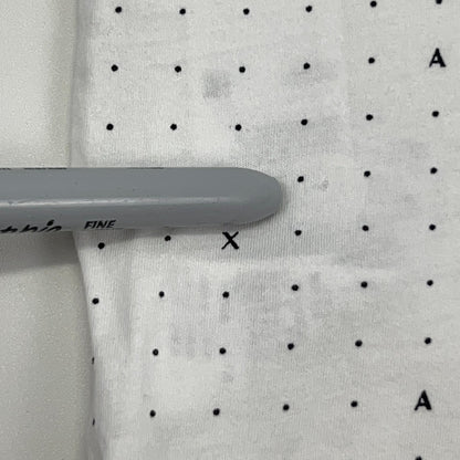 Armani Exchange Polo Shirt AX Spotted Polka Dot Pocket White Mens M Medium