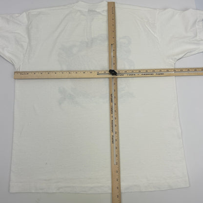 Vintage Walmart Seasons Greetings T Shirt Mens XL X-Large White 90s Christmas