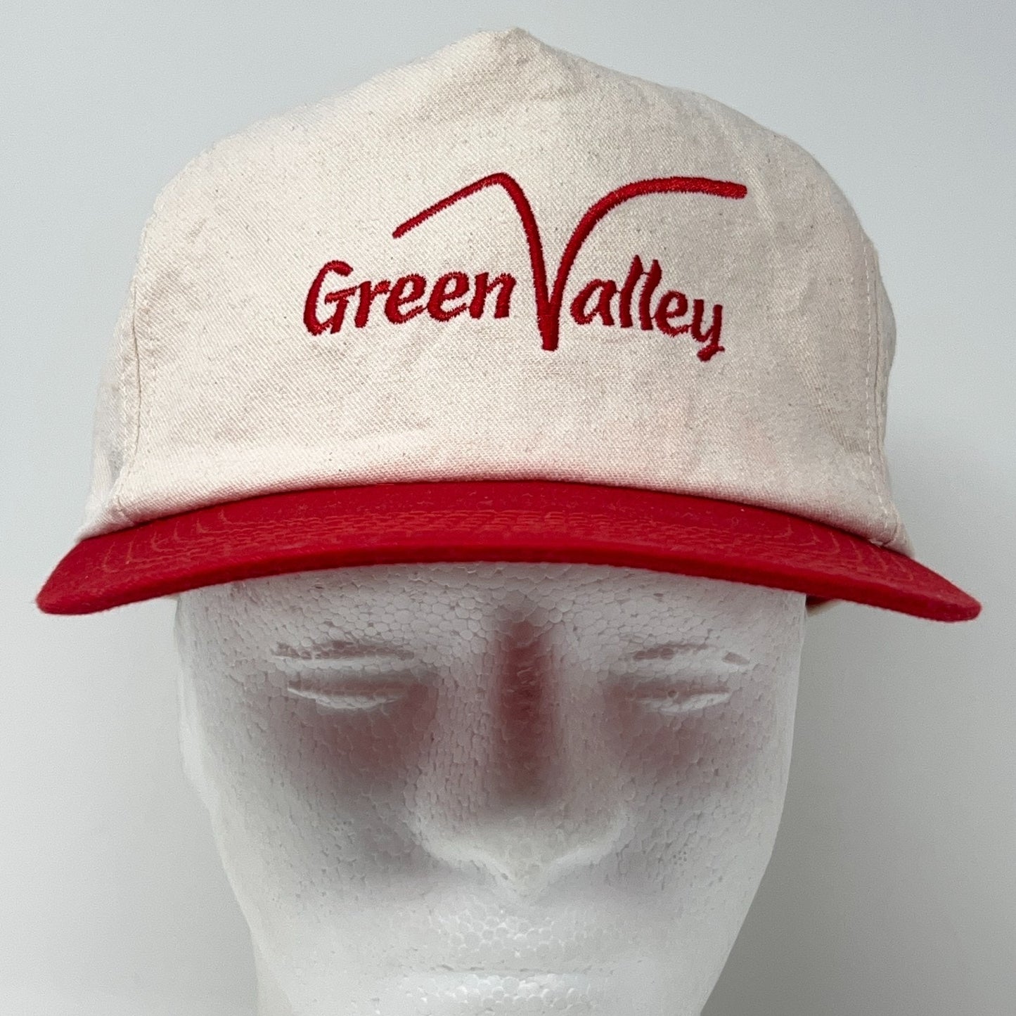 Vintage 90s Green Valley Golf Course Hat Baseball Cap Sioux City Snapback Red