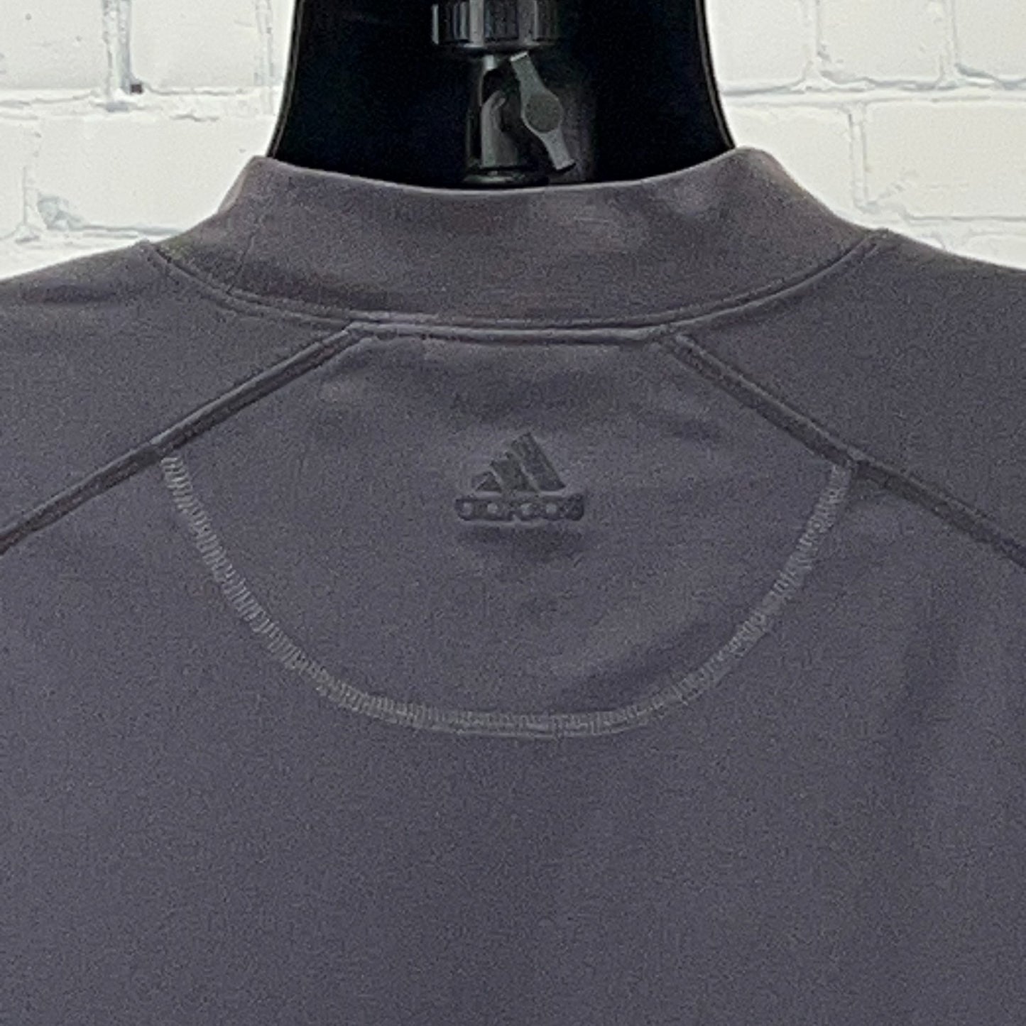 Vintage Boston Celtics Mock Neck T Shirt NBA Adidas Long Sleeve Gray 2XL XXL
