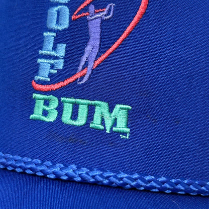 Vintage 80s Golf BUM Equipment Hat Baseball Cap Golfer Golfing Snapback Blue